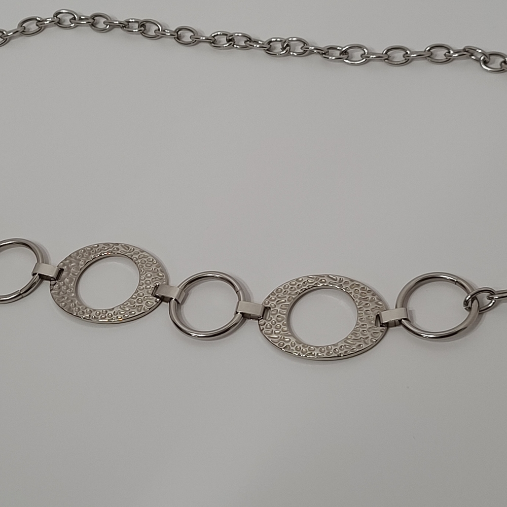 New Nine West Silver Chain Belt - Picture 9 of 16
